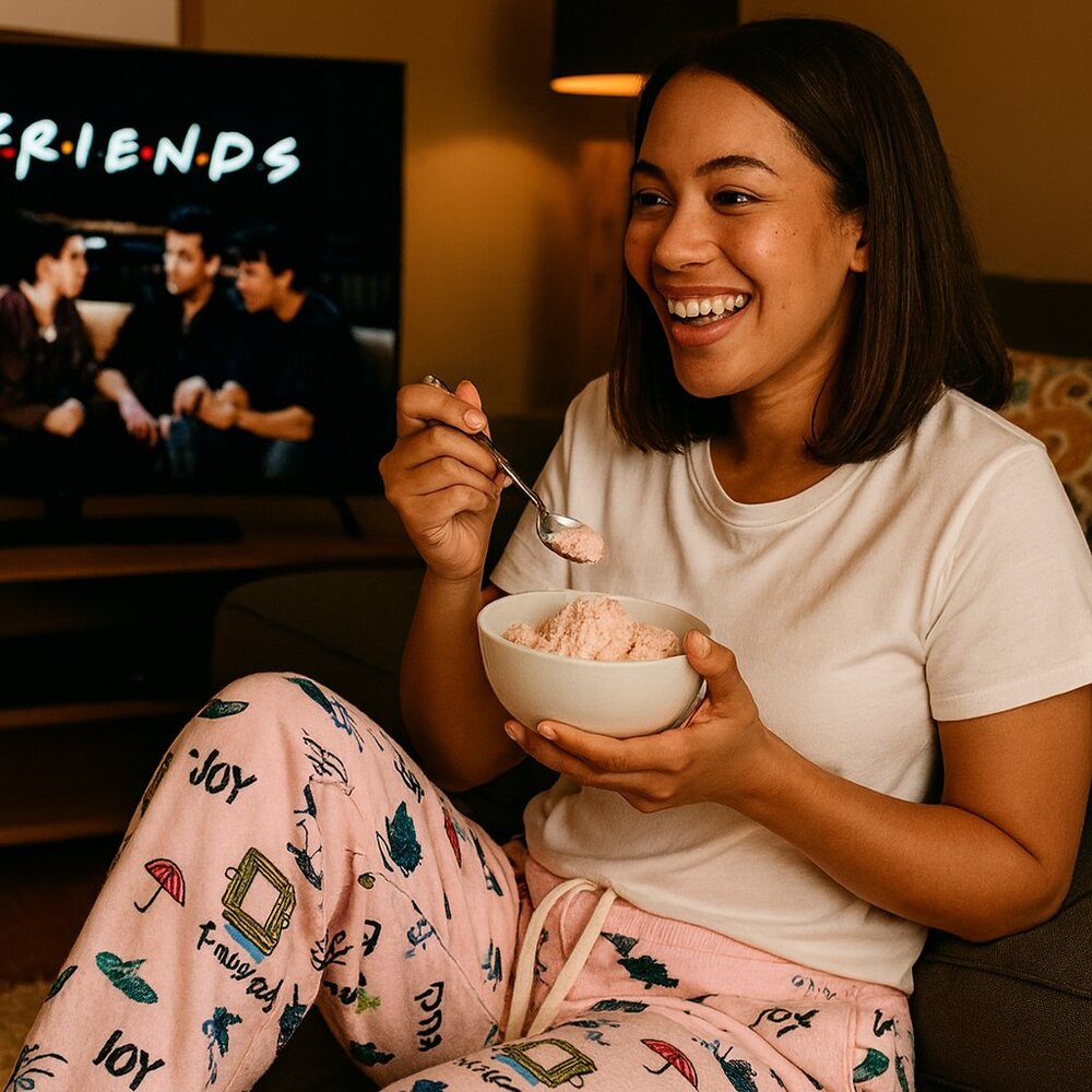 Vintage FRIENDS Pink Pajama Pants – Soft, Comfy & Perfect for Lounging